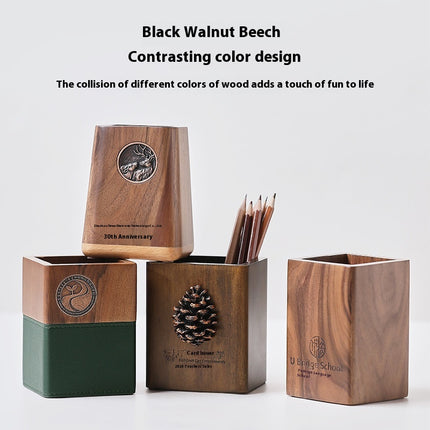Luxury Walnut Pen Holder – Multifunctional Desk Organiser Gift