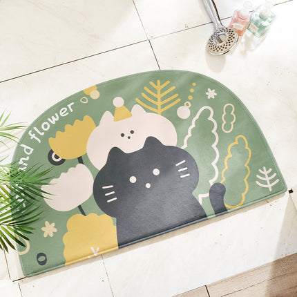 Cartoon Absorbent Non-Slip Bathroom Floor Mat 🐱✨