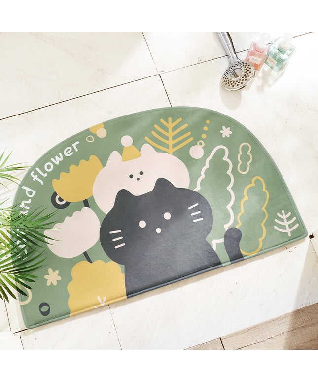 Cartoon Absorbent Non-Slip Bathroom Floor Mat 🐱✨