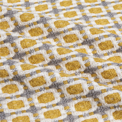 Knitted Geometric Blanket – Tassel Fringe Throw 130×160cm | Ikeame