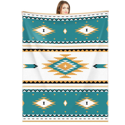 Bohemian Flannel Blanket | Tribal Pattern Cosy Throw