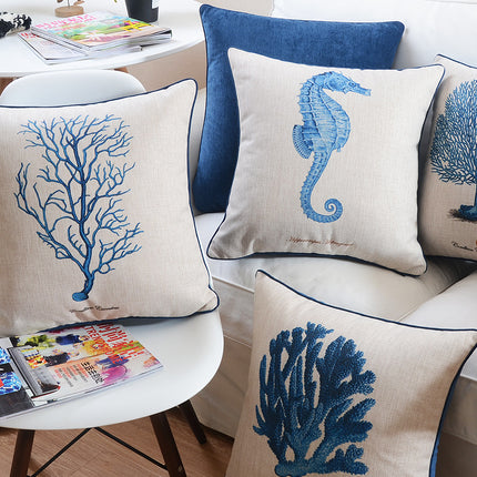 Ocean Series Cushion Cover – 45x45 Cotton Linen Mix