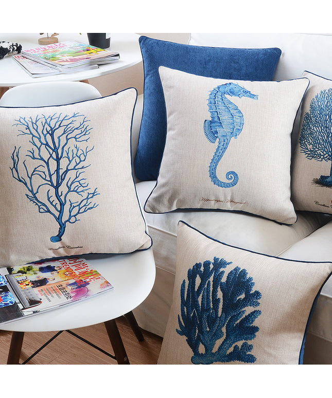 Ocean Series Cushion Cover – 45x45 Cotton Linen Mix