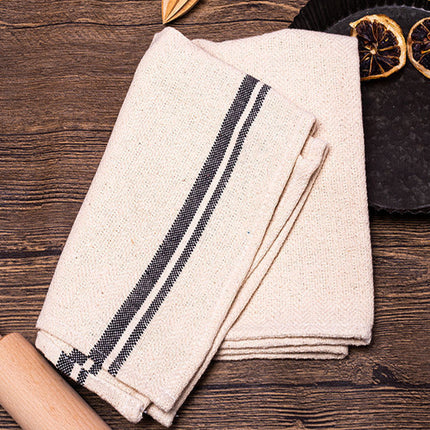 Absorbent Cotton Tea Towel – Classic Stripe Kitchen Cloth | Ikeame