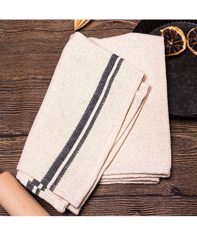 Absorbent Cotton Tea Towel – Classic Stripe Kitchen Cloth | Ikeame