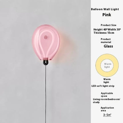 Balloon Shape Background Wall Bulla Wall Lamp Post-modern Designer Bedroom Aisle Stairs Ambience Light