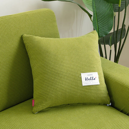 Corn Velvet Cushion Cover – Emerald Green, 45x45cm | Luxurious Plush Home Accessory