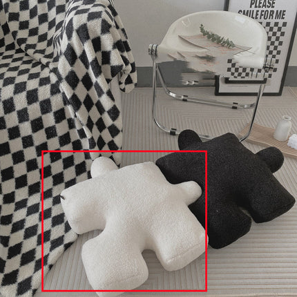 Puzzle Shape Cushion Plush Pillow | Scandinavian Decorative Cushion