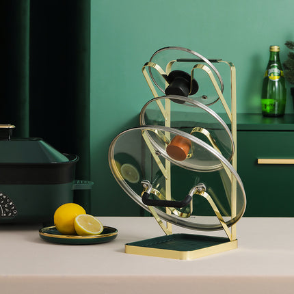 Punch-Free Pot Lid Rack | Kitchen Utensil & Spoon Organiser