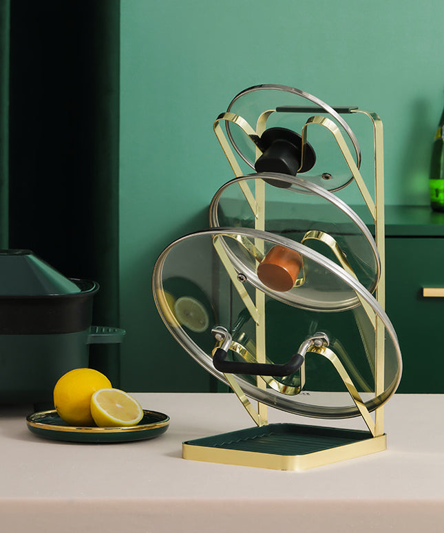 Punch-Free Pot Lid Rack | Kitchen Utensil & Spoon Organiser