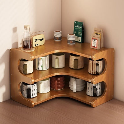 Desktop Storage Rack 3 Layer Corner Organiser Shelf
