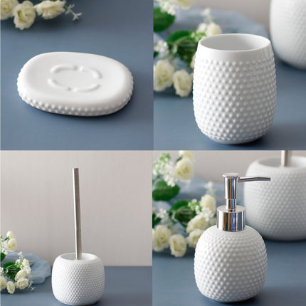Clean White Ceramic Bathroom Accessories Set ✨🛁