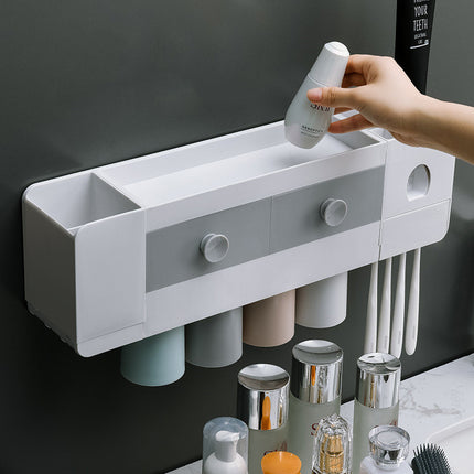 Magnetic Wall-Mounted Toothbrush Holder with Automatic Toothpaste Dispenser 🪥✨