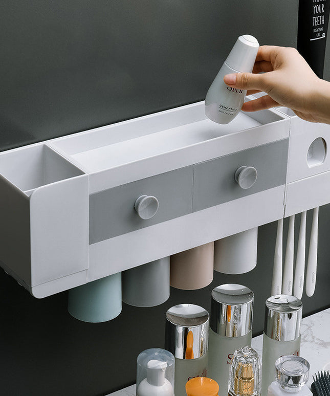 Magnetic Wall-Mounted Toothbrush Holder with Automatic Toothpaste Dispenser 🪥✨