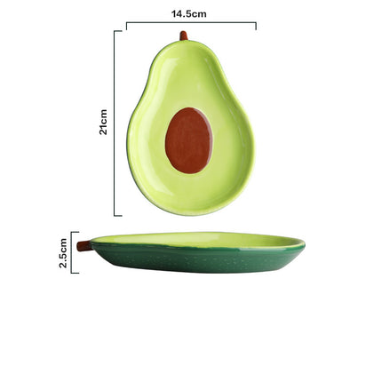 Avocado-shaped ceramic salad bowl