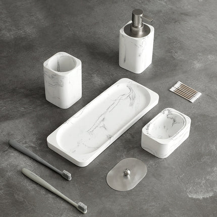 Nordic Style Resin Marble Bathroom Four-piece Set
