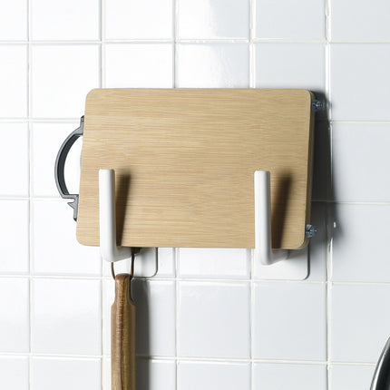 Nail-Free Wall Hooks – White ABS | Damage-Free Hanging Solution