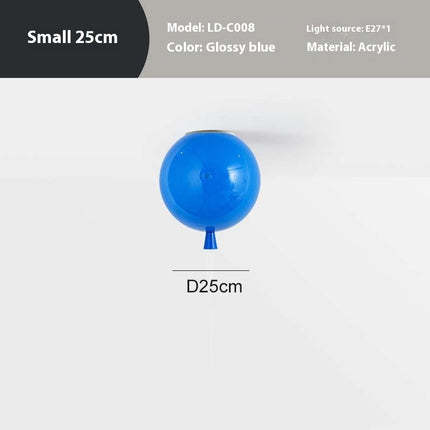 Balloon Shaped Ceiling Light Shade – Colourful Modern LED Acrylic Lamp