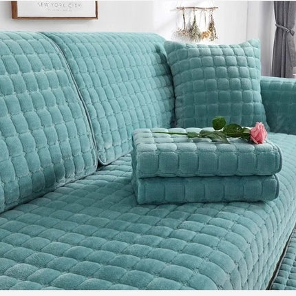 Anti-Slip Sofa Cover | Plush Fleece Couch Protector
