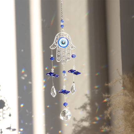Devil's Eye Sunshine Catcher Lucky Tree Crystal Ornaments Outdoor Garden Home Window Hanging Decorations