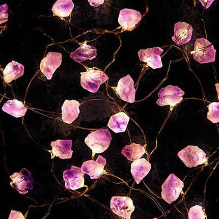 Rose Quartz & Marine-Inspired LED String Lights – Warm White Decorative Lighting
