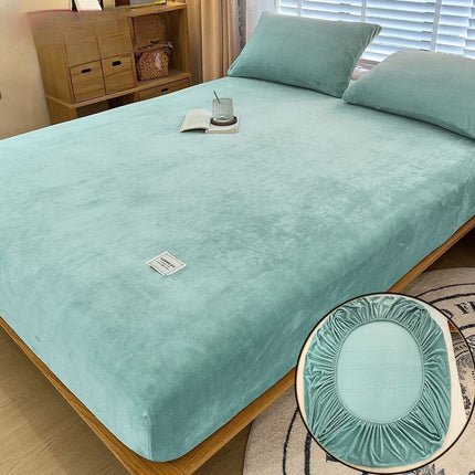 Milk Fiber Single-piece All-inclusive Non-slip Coral Flannel Sets Fitted Sheet