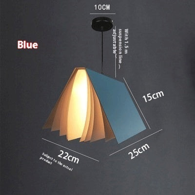 Book-Shaped Pendant Light – Creative Nordic Ceiling Lamp (Multiple Colours & Sizes)