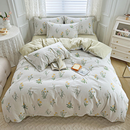 Cotton small floral four-piece set – Trendy & Practical for Daily Living