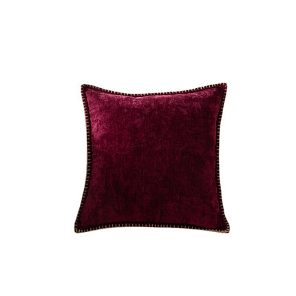 Chenille Cushion Covers with Embroidered Wool Edge