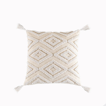 Nordic Beige Tufted Geometric Cushion - 4 designs