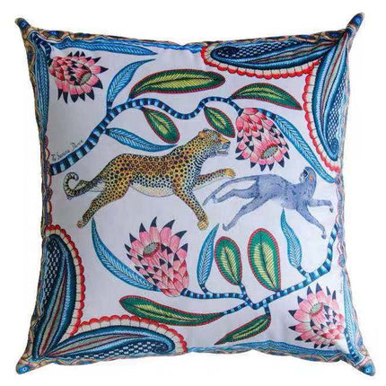 French-Style Velvet Cushion Cover – Horse or Leopard Design