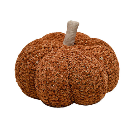 Small Pumpkin Sofa Cushion – Caramel 30cm Autumn Decorative Pillow