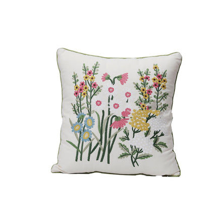 Embroidered Plant & Flower Cushion Covers – 16 Embroidered Designs 🌿🌸