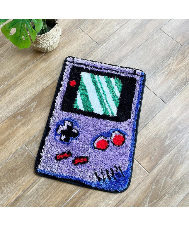 Retro Handheld Console Cashmere Door & Bath Mat (Non-Slip)
