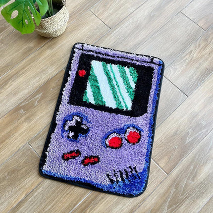 Retro Handheld Console Cashmere Door & Bath Mat (Non-Slip)