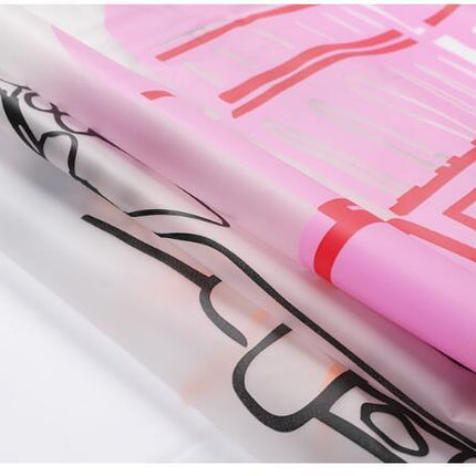 “Love in Paris” Cartoon EVA Shower Curtain — Thickened & Mildew-Proof