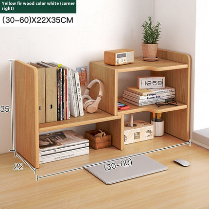 Adjustable Desktop Bookshelf Retractable Desk Organiser