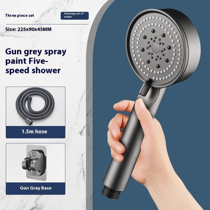 Supercharged 5-Speed Shower Head Set | Portable with Hose & Base – Ikeame