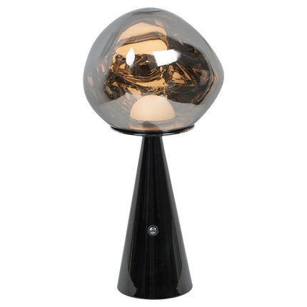 Irregular Glass Sphere Table Lamp – Rechargeable Volcanic Lava Mini Light (4 Colours)