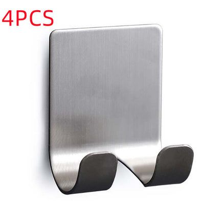 Direct Sales Seamless Stainless Steel Double Hook Double-side Paste Stainless Steel Shaver Holder Power Plug Hook Frame