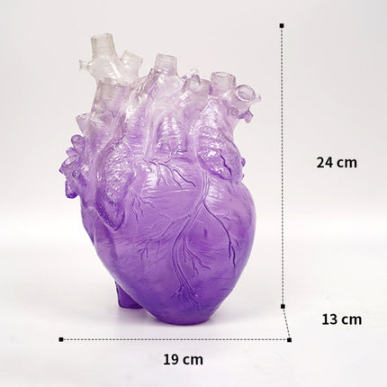 Realistic Heart Vase | Transparent Resin Anatomical Décor