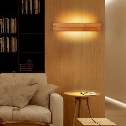 Nordic Solid Wood LED Wall Light — Mirror / Vanity / Bedside