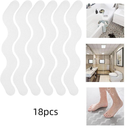 S-type Bathroom Anti-slip Sticker Transparent PEVA Bathtub Stair Antislip Strip