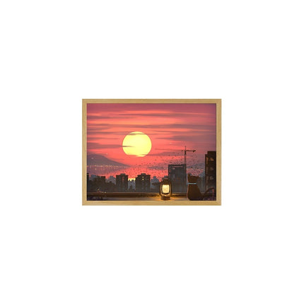 Decorative Painting Small Night Lamp Creative Photo Frame Table Decoration