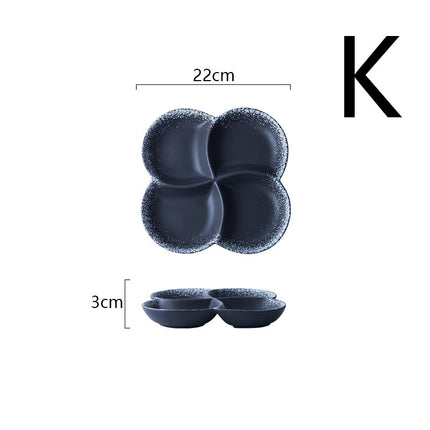 Japanese-style Dinner Plate Ceramic Compartment Plate Household
