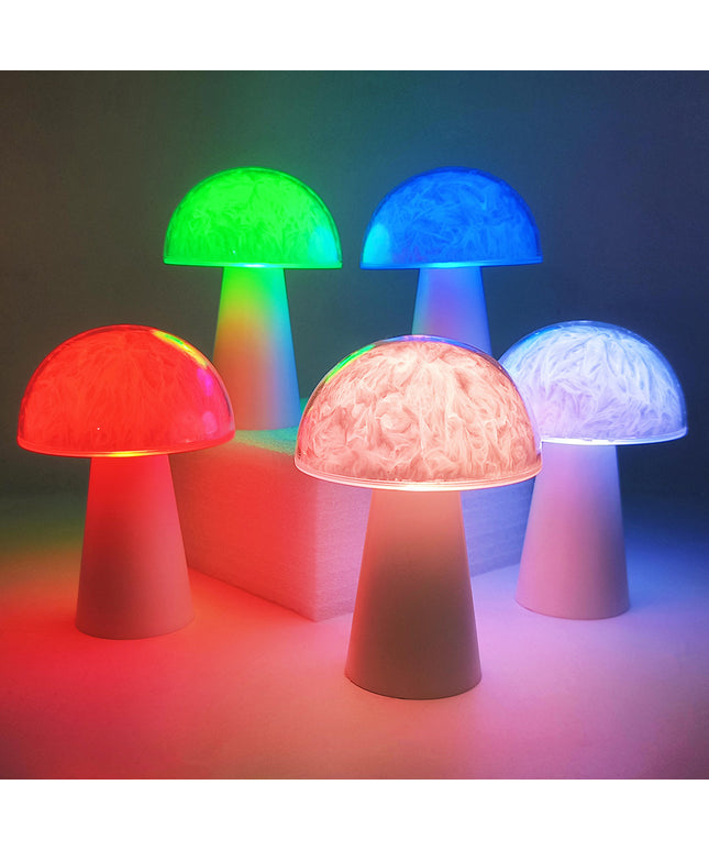 Cross-border New Arrival Creative Remote Control Battery Colorful Mushroom Ambience Light Small Night Lamp