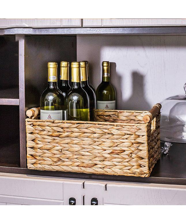 Rattan Storage Basket Rustic Woven Organiser S M L