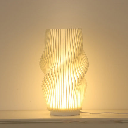 3D Printed Vase Decoration Lamp – Artistic Ambient Light (Rechargeable or Plug-in)