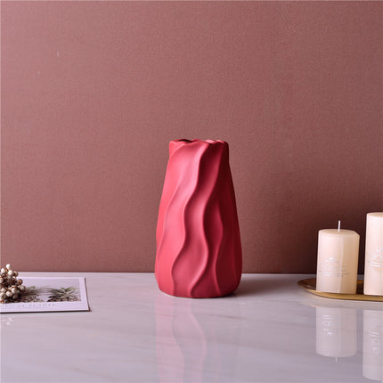 Ceramic Ripple Vase | Modern Coloured Decorative Vase