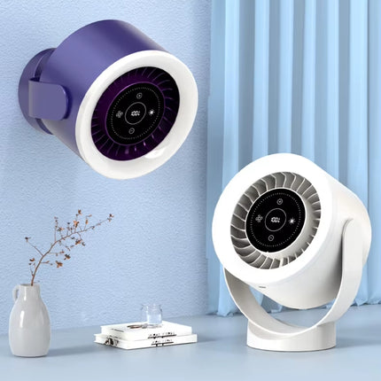 Rechargeable Desk Fan with LED Display | Adjustable Cooling Fan & Light